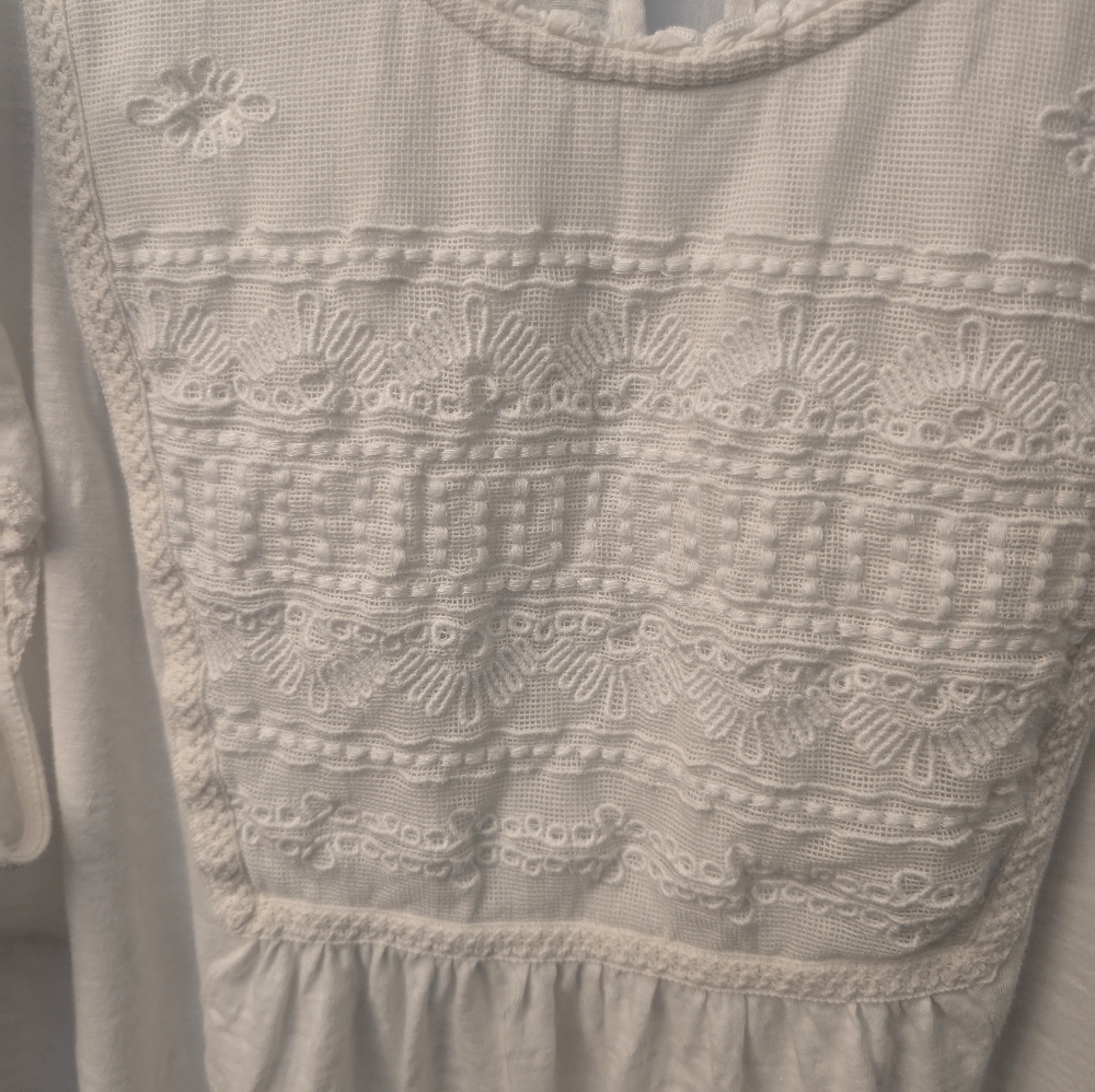 Lucky Brand white Flutter Sleeves - Picture 7 of 10